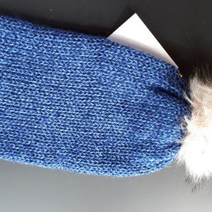 New hand-knit toque or slouchy beanie with pom pom